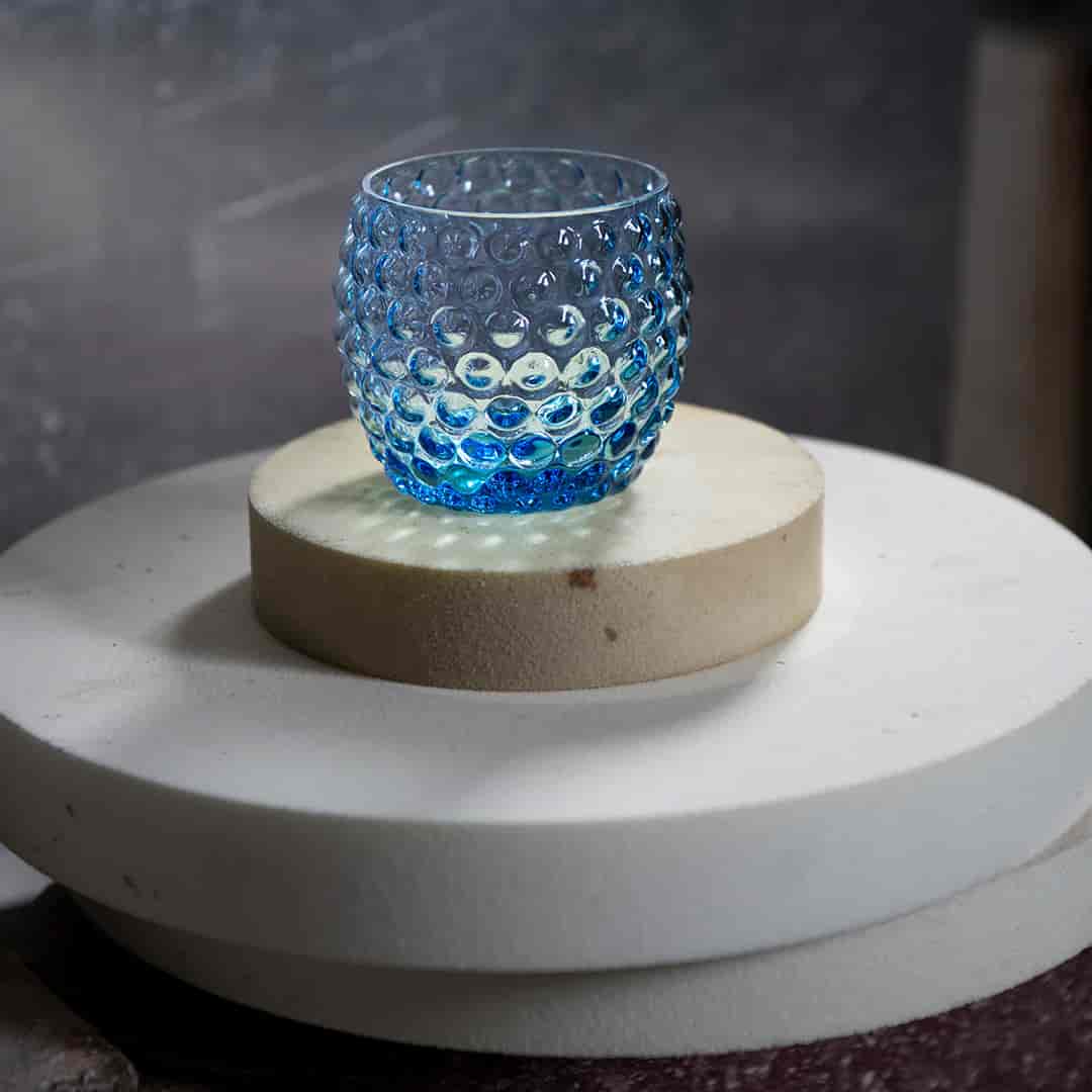 Bubbles ljuslykta Stålblå