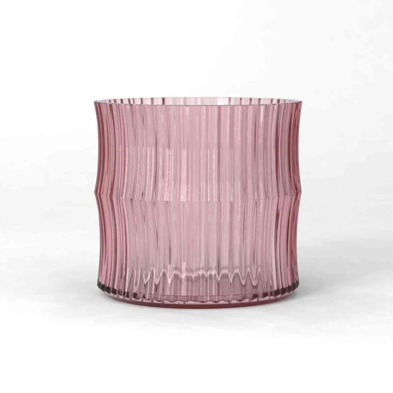 TS404 Mellan-Lina vas & blockljuslykta Rosa