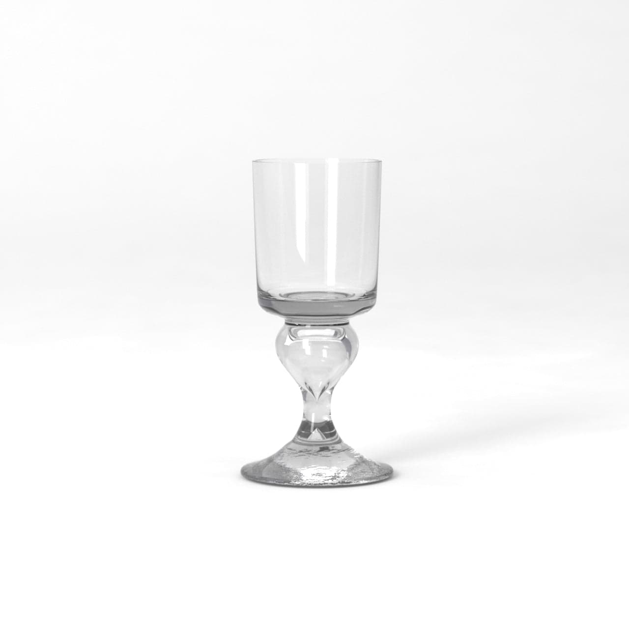 Antik vinglas 20 cl klar utan dekor 