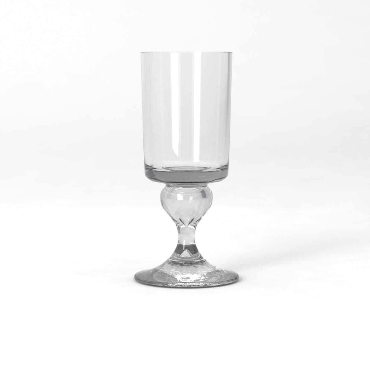Antik vinglas 15 cl klar utan dekor 