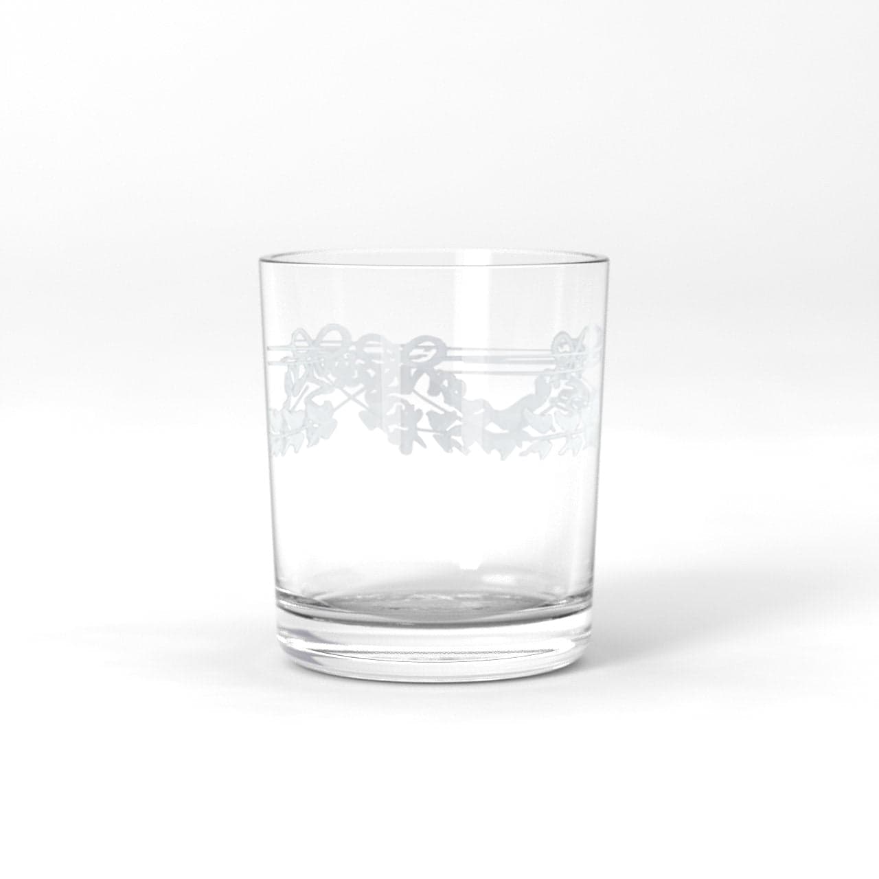 Antik tumblerglas med dekor 15 cl.