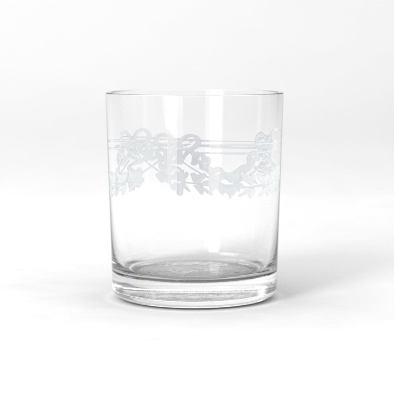 Antik tumblerglas med dekor 20 cl.